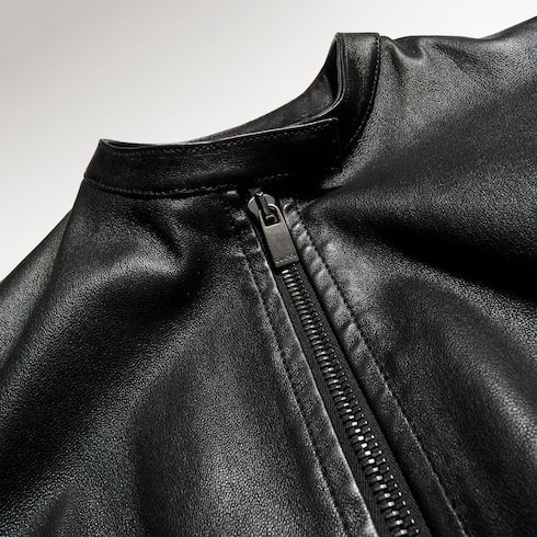 Lightweight stretch leather jacket