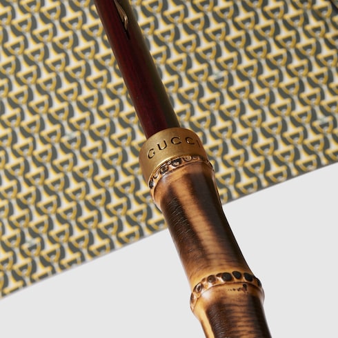 Horsebit print nylon umbrella