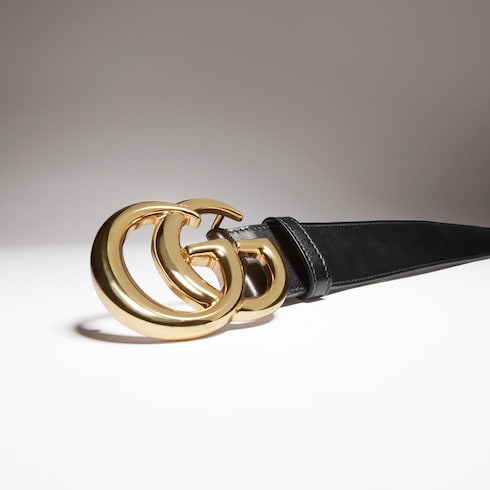 GG Marmont wide belt with shiny buckle