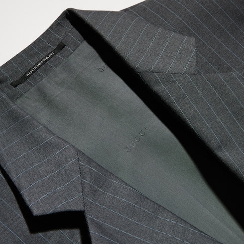Pinstripe wool jacket