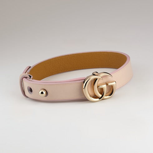 Leather bracelet with Double G