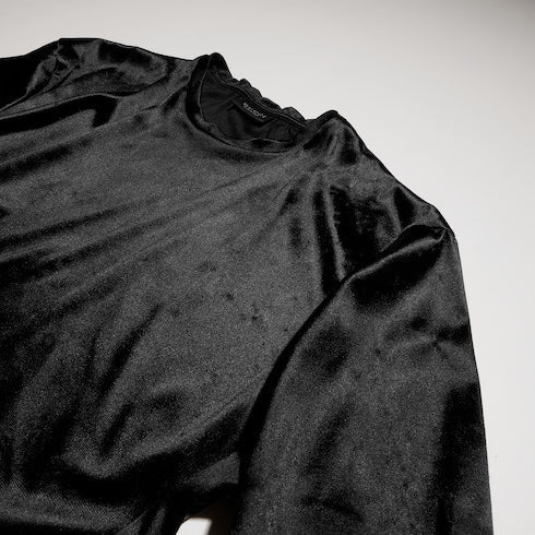 Stretch satin jersey T-shirt