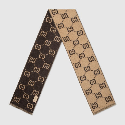 Children's GG wool scarf