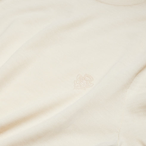 Fine wool sweater with embroidery