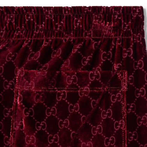 GG velvet devoré sportswear pants