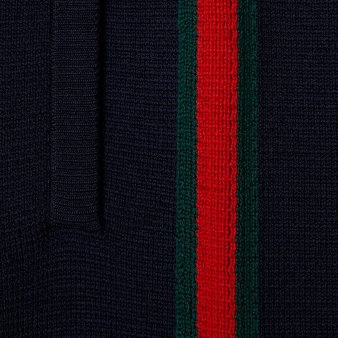 Stitch wool leisure pants with Web