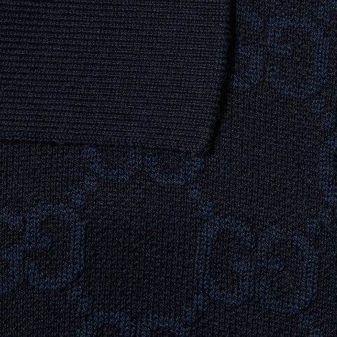 GG cotton silk jacquard polo shirt