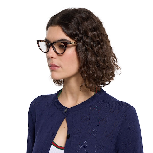 Cat-eye optical frame