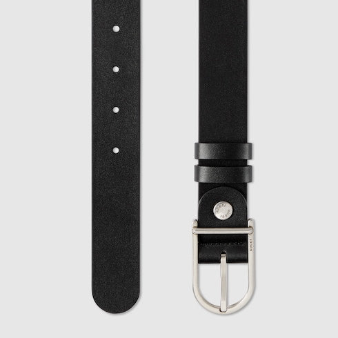 Reversible belt with rounded buckle