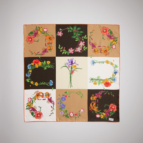 Printed silk twill bandana