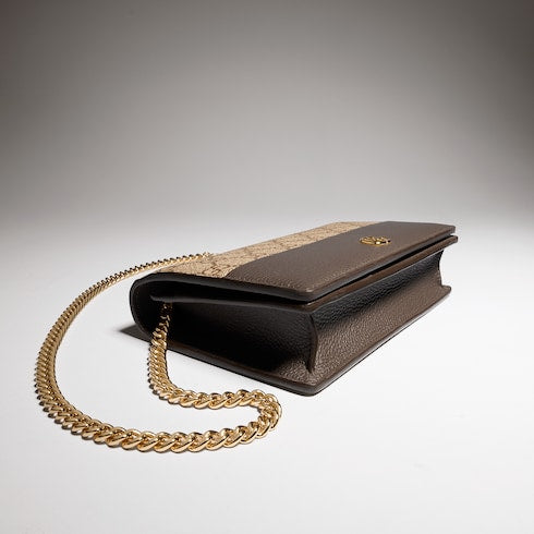 Bi-color GG Marmont wallet on chain
