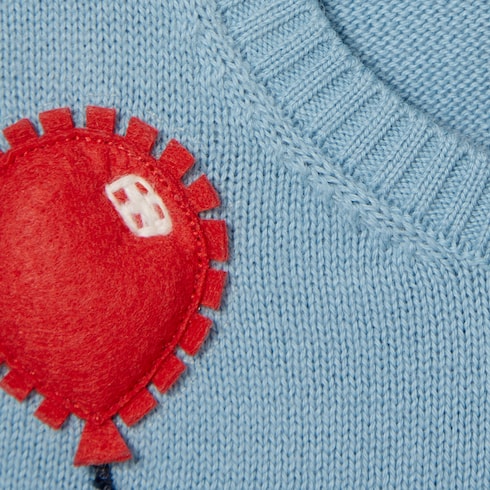 Baby cotton sweater with embroidery