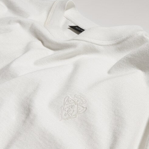 Cotton silk jersey T-shirt with embroidery