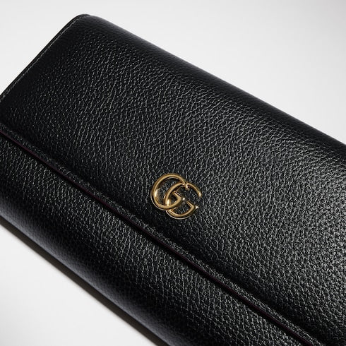 Bi-color GG Marmont continental wallet