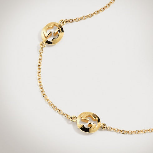 Gucci Interlocking 18k chain bracelet