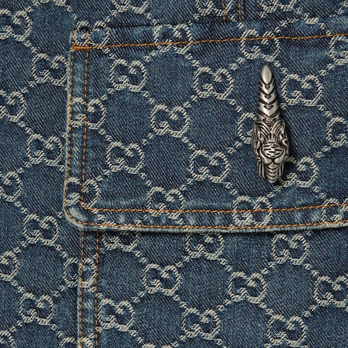 GG cotton denim jacquard jacket