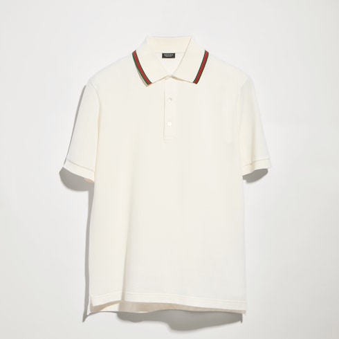 Cotton jersey piquet polo shirt