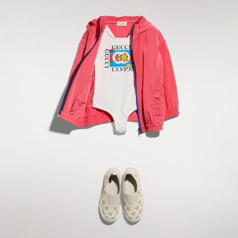 Children's jersey swimsuit with print
