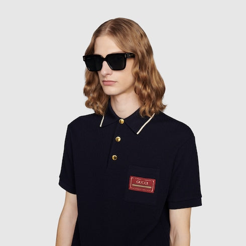 Rectangular frame sunglasses
