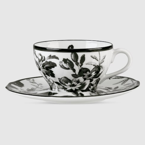 Herbarium teacup and saucer, set of two