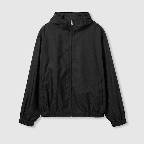 GG nylon jacquard zip jacket