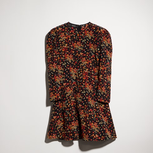 Printed silk dress