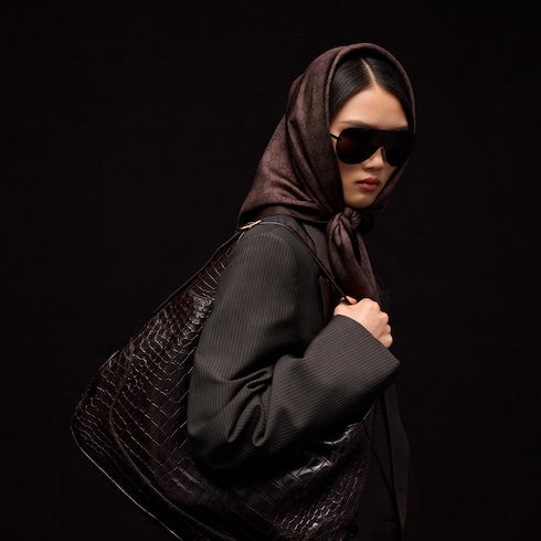 GG silk twill jacquard carré