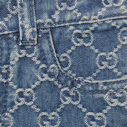 Baby GG denim jacquard pants