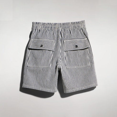 Children's striped denim shorts