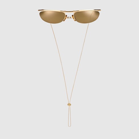 Foldable oval-shaped sunglasses