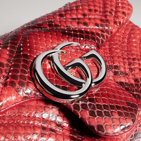 GG Marmont python small shoulder bag