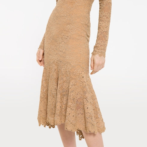 GG flower stretch lace dress