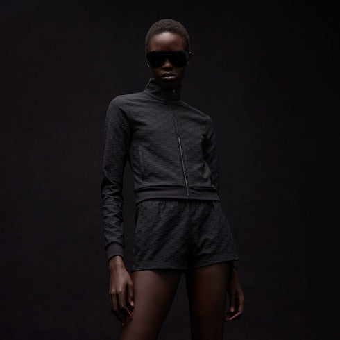 GG jersey jacquard zip jacket