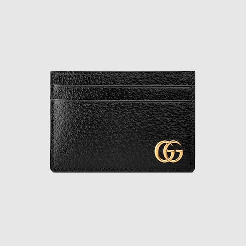 Black Leather GG Marmont Money Clip
