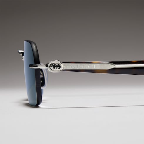 Rectangular-frame sunglasses