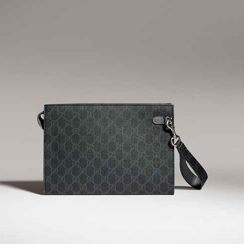 Grey trim medium pouch