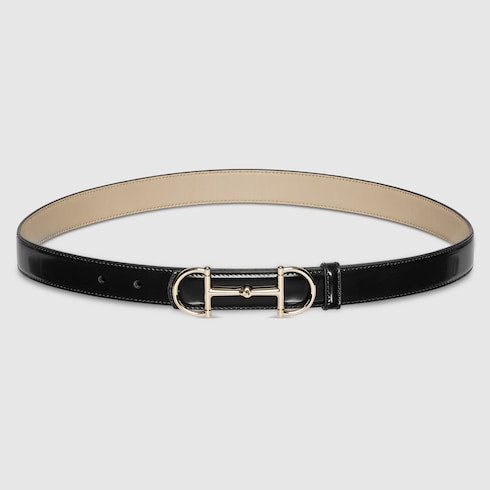 Reversible thin belt with Horsebit