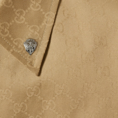GG cotton gabardine coat