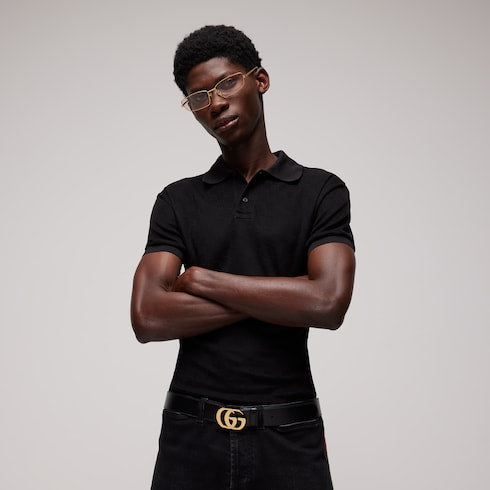 GG technical jersey jacquard polo shirt