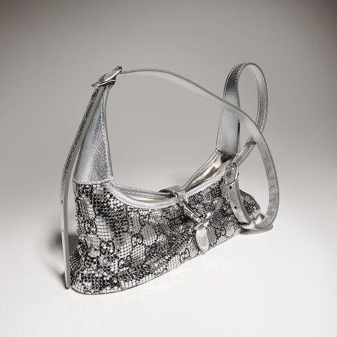 Jackie Slim metallic evening bag