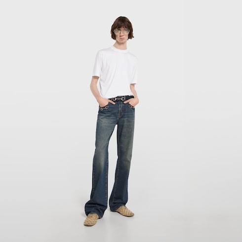 Soft rayon jersey T-shirt with embroidery