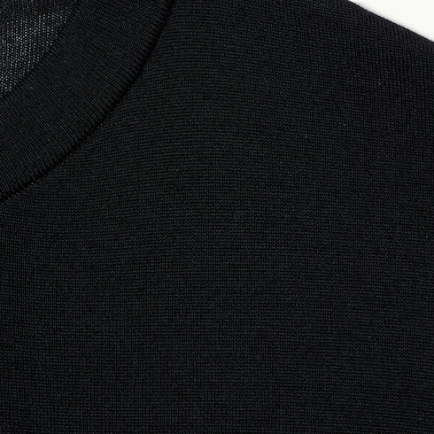 Knit wool sweater with embroidery
