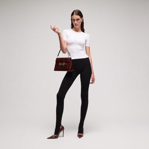Seamless stretch nylon jersey T-shirt
