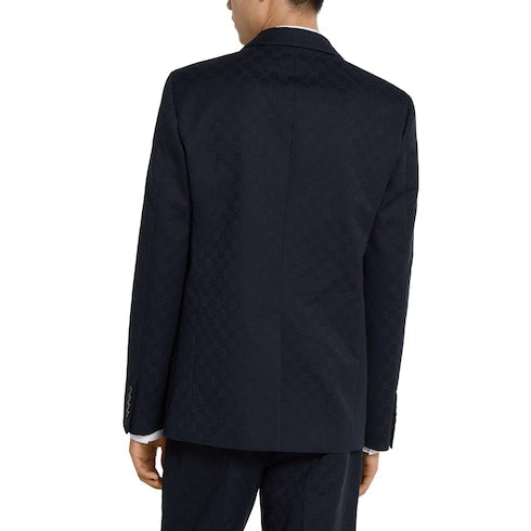 GG cotton gabardine jacquard jacket