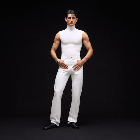 Seamless stretch nylon jersey tank top