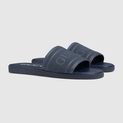 Men's slide sandal with tonal logo