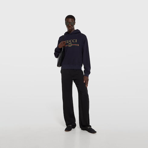 Cashmere blend sweatshirt with print