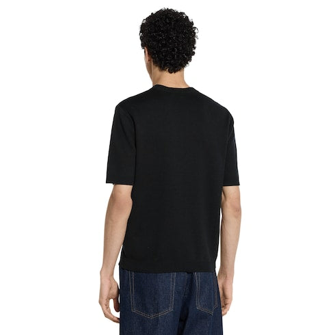 Silk cotton T-shirt with Gucci intarsia