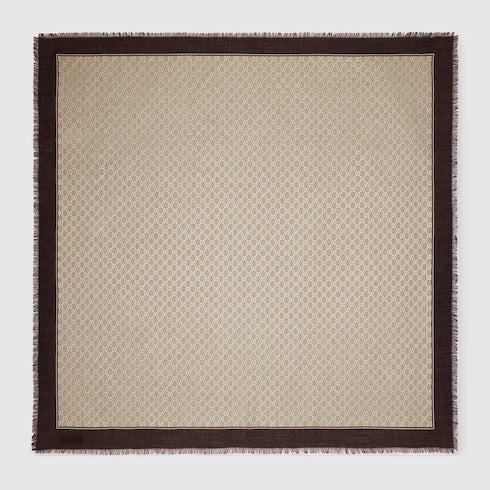 Laminated GG wool shawl