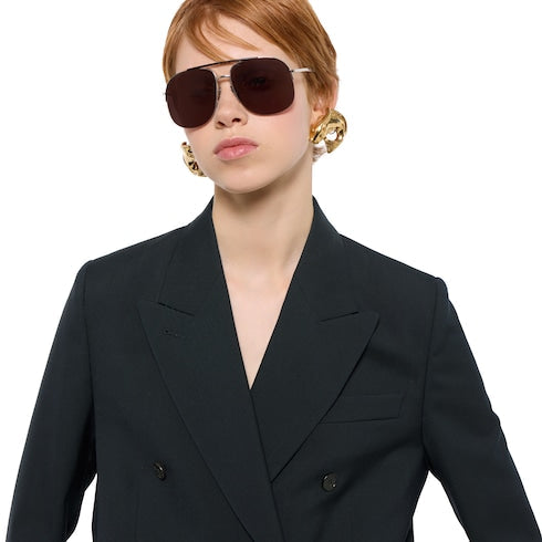 Double-breasted wool jacket